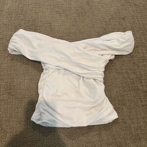 Abercrombie & Fitch White criss cross Top